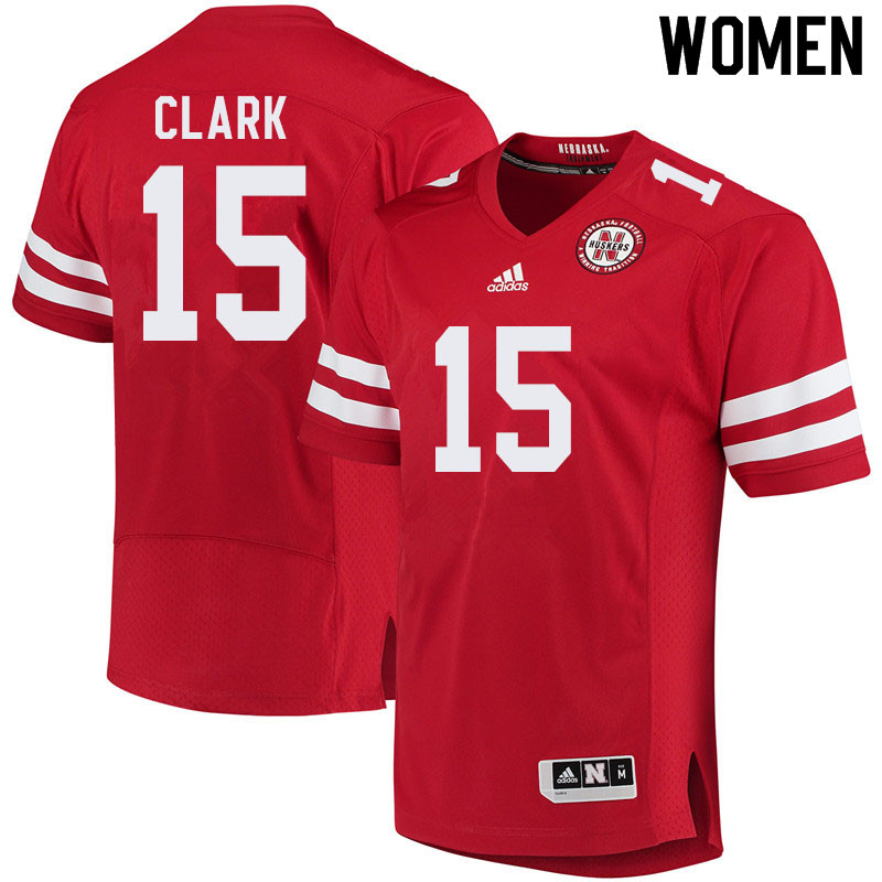 Women #15 Braxton Clark Nebraska Cornhuskers College Football Jerseys Sale-Red